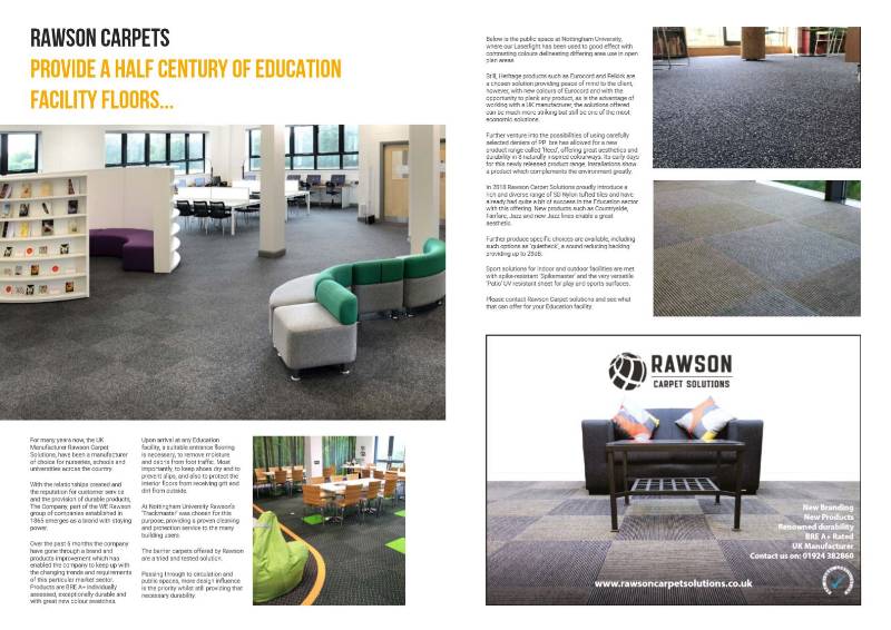 50 Years Supplying Contract Carpet Sheet & Tiles to Schools and Universities