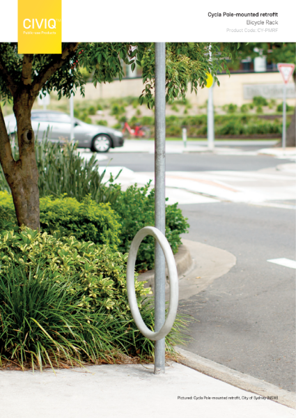 Cycla Pole-Mounted Retrofit Bike Rack