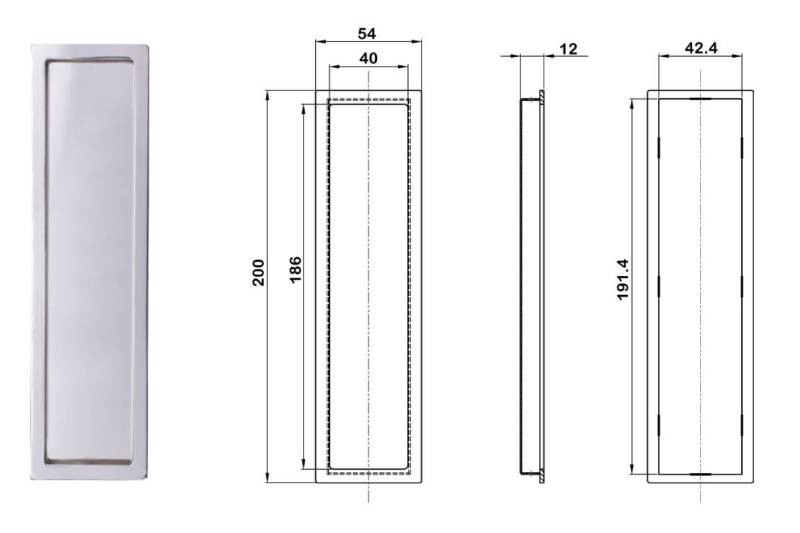 Premium Range Flush Slimline Pull Handles - Pull Handles (CFP17/ CFP18) - Flush Pull Handle