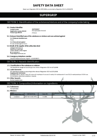 Supergrip - Safety Data Sheet