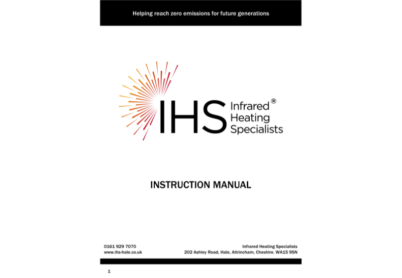 Infrared Heating panel instruction manual