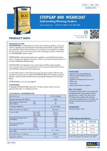 Stopgap 800 Wearcoat TDS