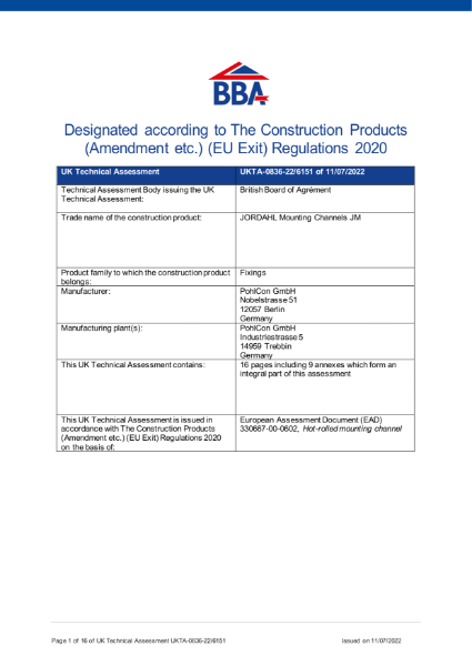 UK Technical Assessment (UKTA)