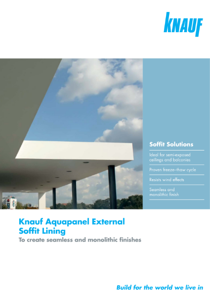 Knauf AQUAPANEL® External Soffit Lining Brochure