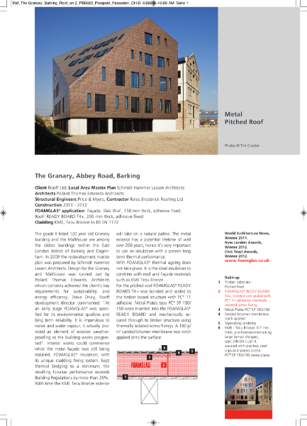 Insulating Standing Seam Pitched Roof - Case Study