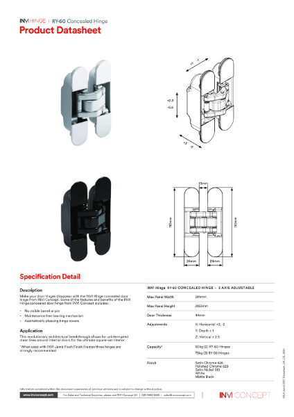 INVI-Hinge-RY60-Datasheet