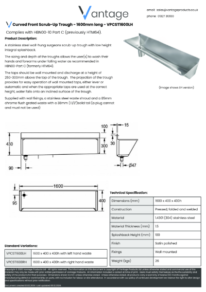 Data Sheet - VPCST1600LH