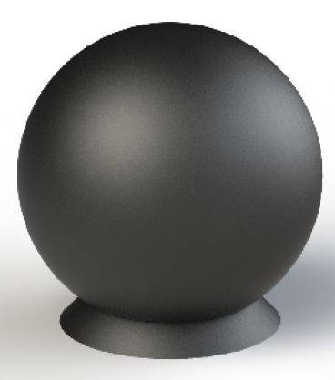 ASF 129 Recycled Cast Iron Ball Bollard - Spherical Cast Iron Bollard