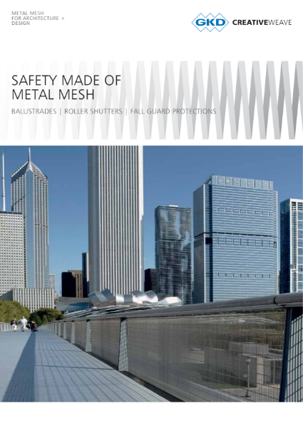 06 - Safety made of metal mesh Systems - GKD Creative Weave - Balustrades, roller shutter and fall guard protections