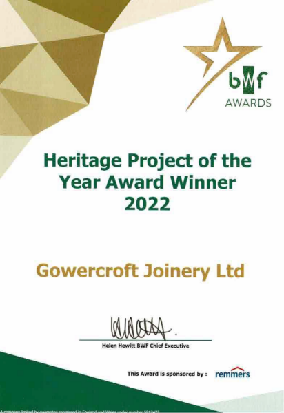 BWF Heritage Project of the Year