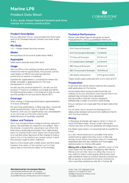 Marine LP8 - Product Data Sheet