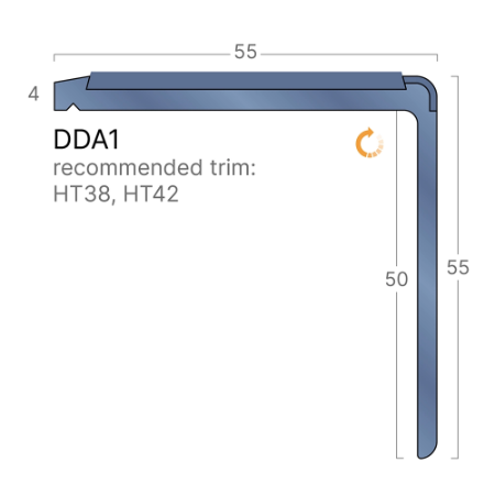 Traditional PVC-u Hardnose Stair Edgings – DDA & RNRC Range | Gradus ...