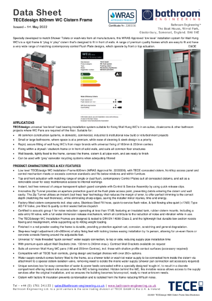 TECEdesign H820 Cistern Frame