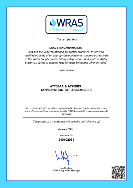 WRAS - Combination Tap Assemblies
