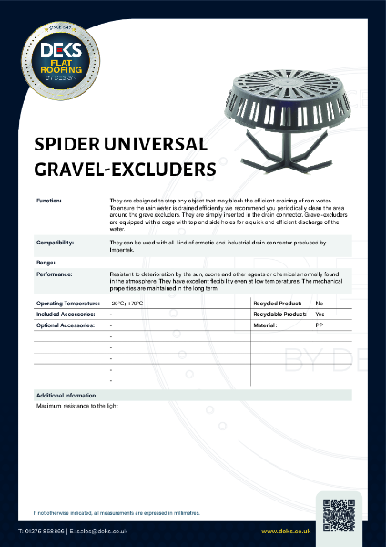 Spider universal gravel-excluders
