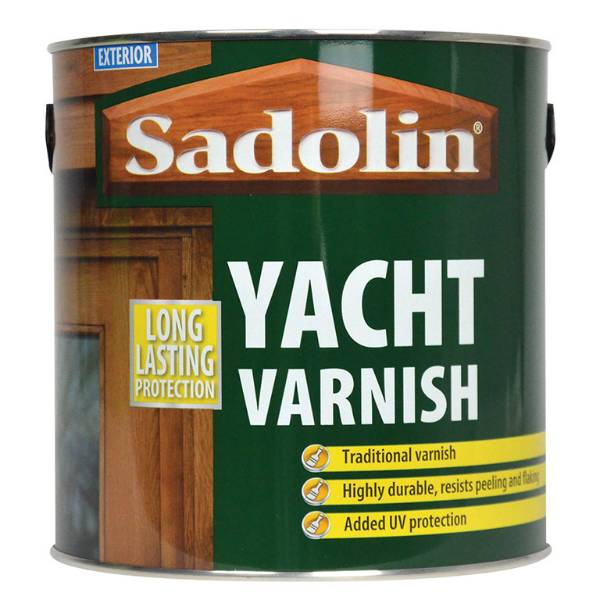 A clear gloss finish outdoors with new Sadolin Yacht Varnish