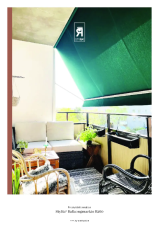 StyRa Produktblad Balkongmarkis B260
