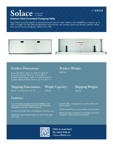 Solace Extended Length Sell Sheet