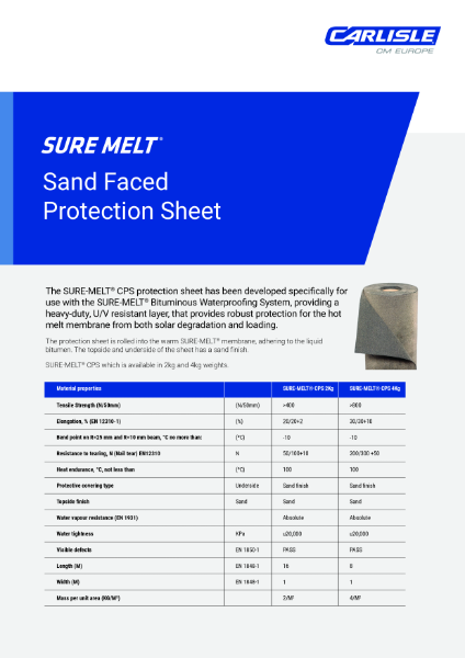 SURE-MELT® - Sand Faced Protection Sheet