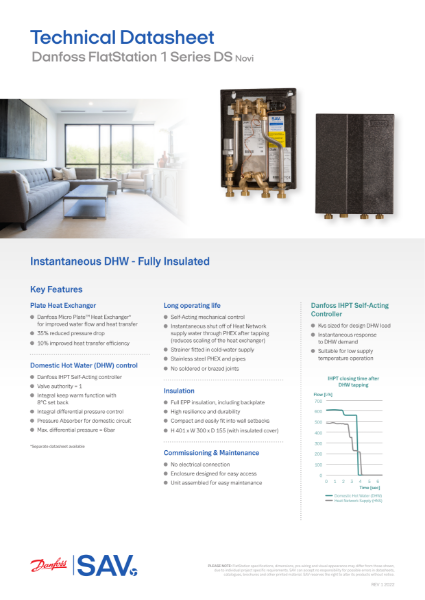 Danfoss FlatStation 1 Series DS Novi