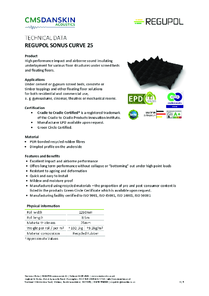 REGUPOL sonus curve 25 - TD-en-UK Release 15 09 2025