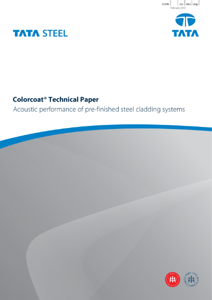 Acoustic performance of pre-finished steel cladding systems