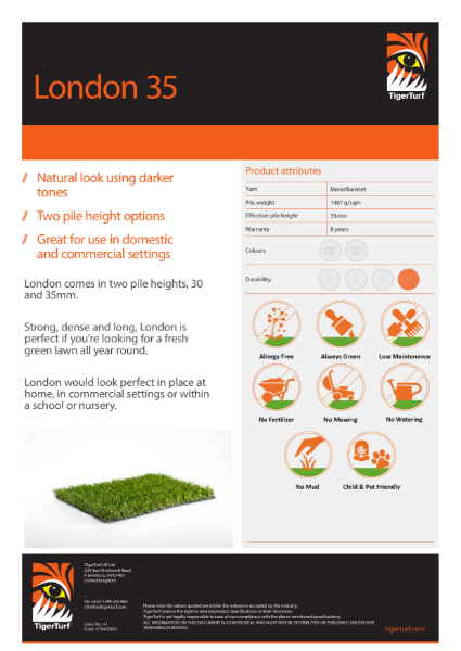 London 35 Profile Sheet