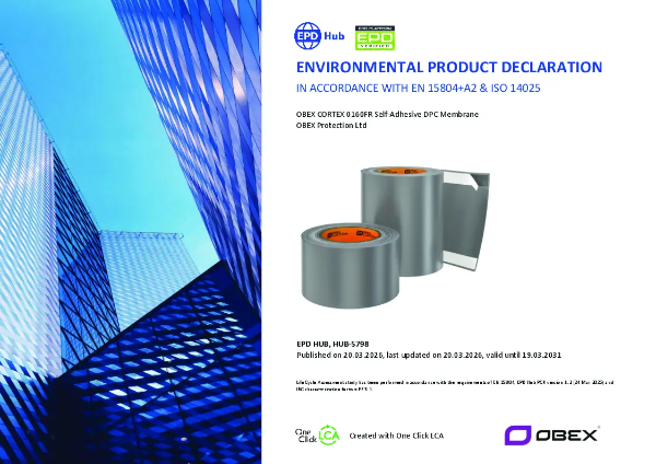 OBEX CORTEX 0160FR Self Adhesive DPC - EPD