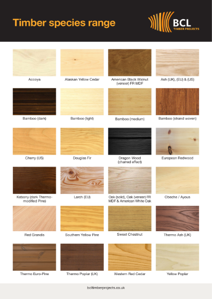 BCL - Timber Species