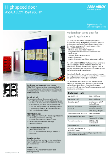 ASSA_ABLOY_HS9120GHY_Product_Leaflet