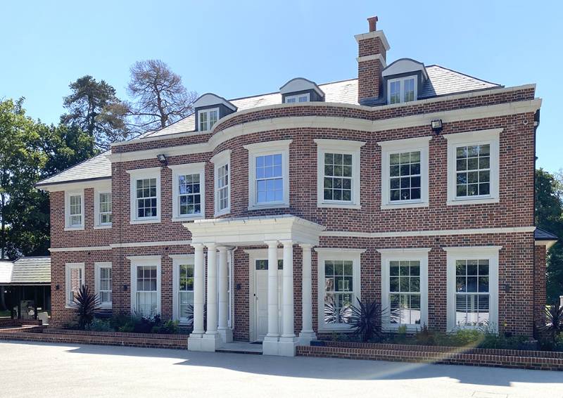 Lomax + Wood New Build in Berkshire, Timber Sash Windows