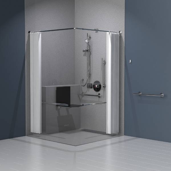 STYLE Concealed Valve Doc M Shower Pack with Stainless Steel Luxury Concealed Fixing Grab Rails and Slimline Shower Seat