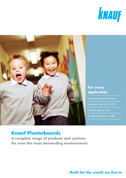 Knauf Plasterboard Range Brochure