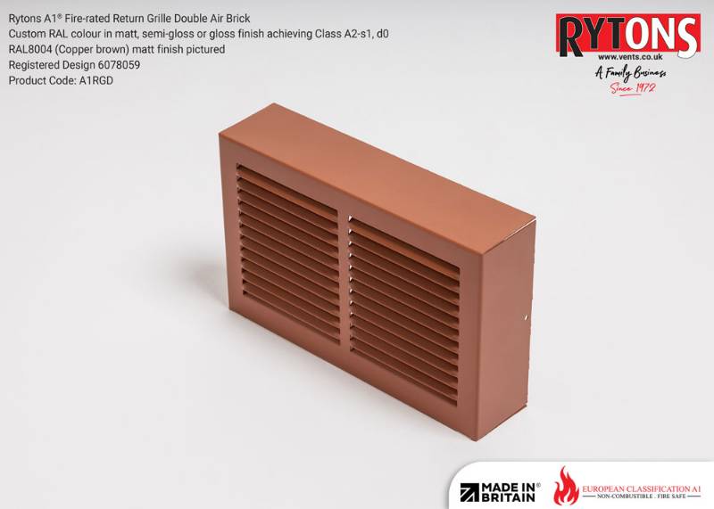Rytons A1® Fire-rated Metal Double Air Bricks