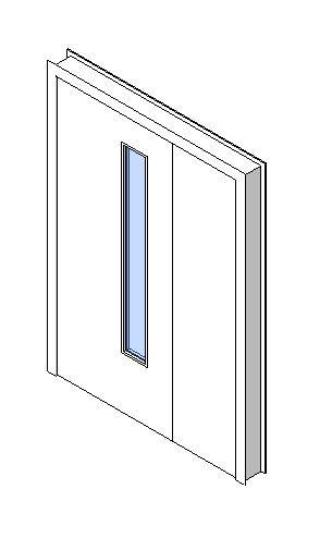 Internal Uneven Door, Vision Panel Style VP03