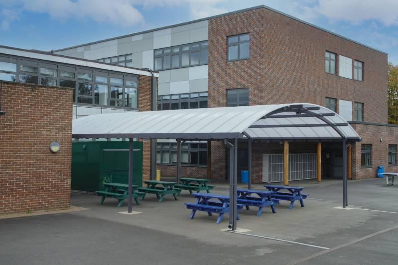 St Mary’s and St John’s CE School in Greater London Finds Dining Canopy