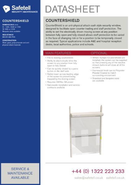 CounterShield Moving Security Window