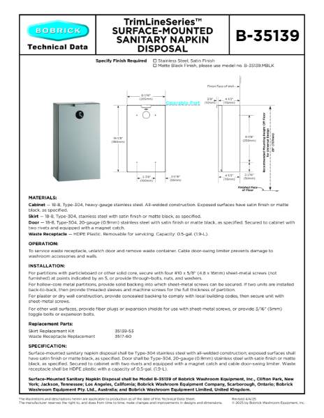 Technical Data Sheet B-35139