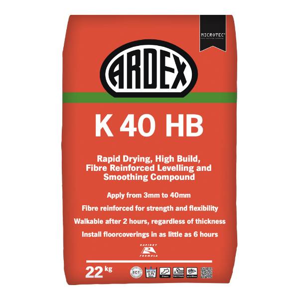 ARDEX K 40 HB 3-40 mm Fibre Reinforced Levelling Compound