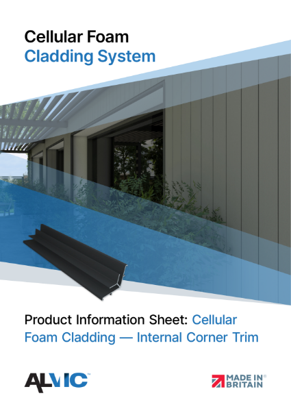 Product Information Sheet: Internal Corner Trims - Cellular Foam Cladding System