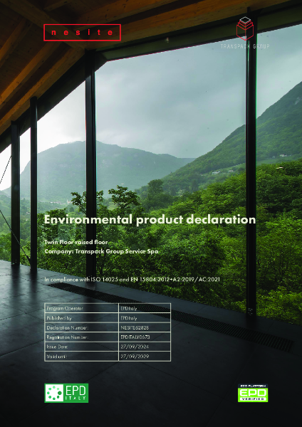 Environmental Product Declaration - Twin Floor raised floor