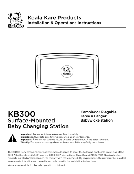 KB300 Installation Instructions