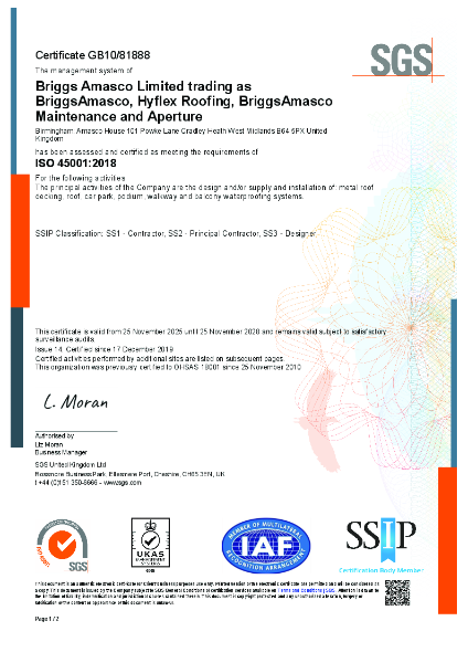 ISO 45001:2018 Certificate