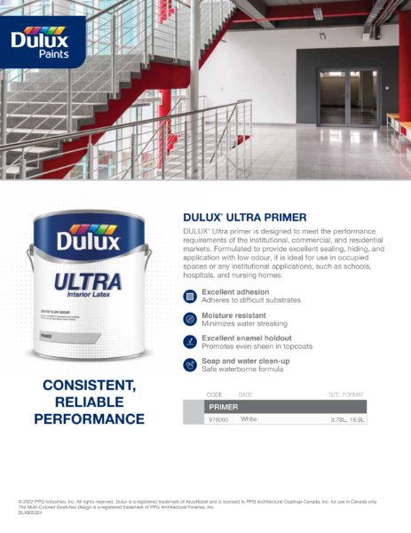 Dulux Ultra Primer Product Brochure