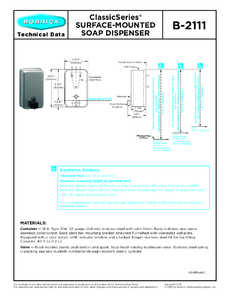 Technical Data Sheet B-2111