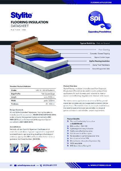 Stylite EPS Flooring Insulation