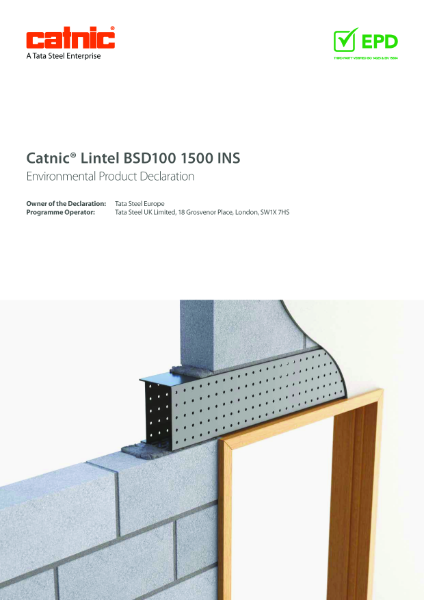 Environmental Product Declaration:  Catnic Box Lintel Standard Duty (BSD100 INSULATED) 