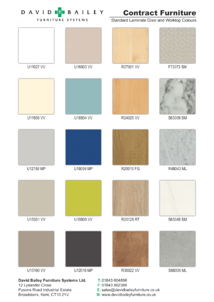 PFLEIDERER Laminate Colour Chart