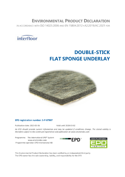 Double Stick Flat Sponge Underlay