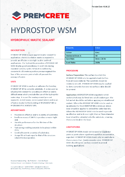 HYDROSTOP WSM TDS